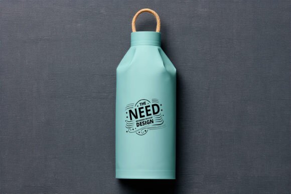 Download Blue Rope Handle Bottle Branding Mockup - Mockup Collection