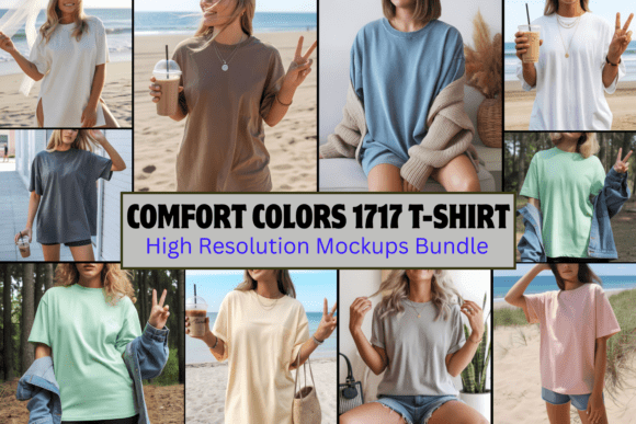 Download Comfort Colors 1717 T-Shirt Mockups Bund - Mockup Collection