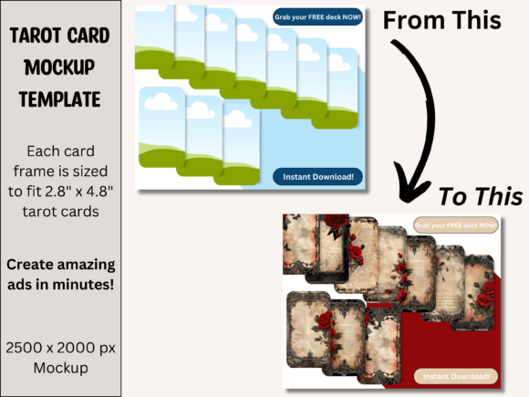 Download Tarot Card Product Mockup Photo- Canva - Mockup Collection