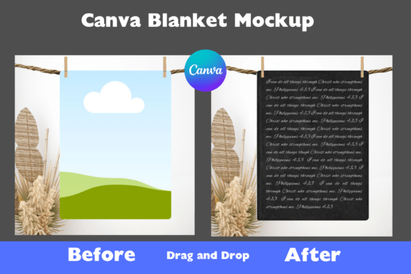 Download Canva Blanket Product Mockup Frame Easy - Mockup Collection