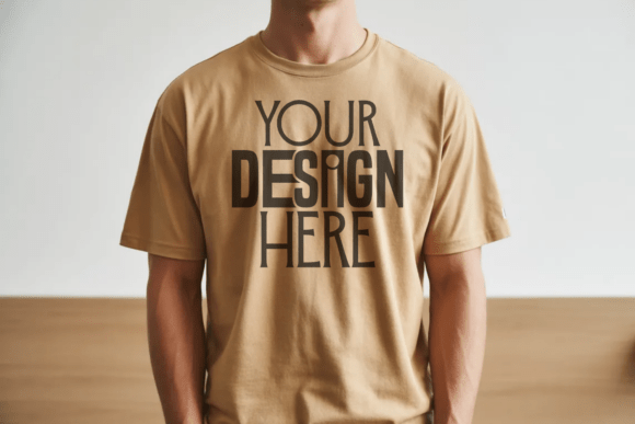 Download Sand Gildan 5000 Shirt Mockup - Mockup Collection
