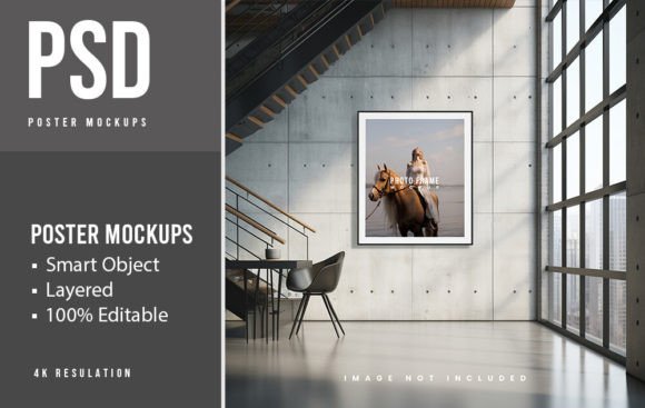 Download PSD Indoor Poster Mockup - Mockup Collection