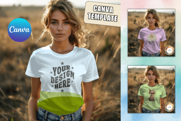Download T-Shirt Mockup Canva Bella Canvas 3001 - Mockup Collection