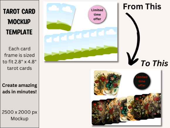 Download Tarot Card Product Mockup Photo- Canva - Mockup Collection