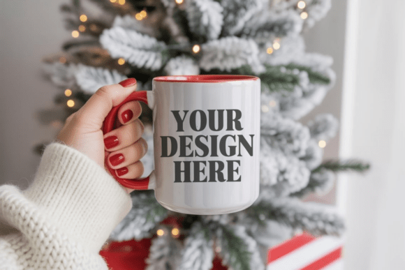 Download 11oz White Christmas Mug Mockup 14 - Mockup Collection