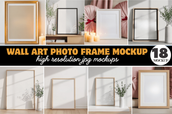 Download Wall Art Photo Frame Mockup Bundle - Mockup Collection